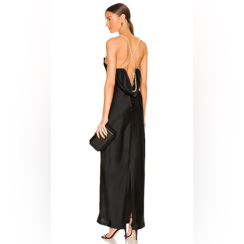 Retrofete Black Backless Gown